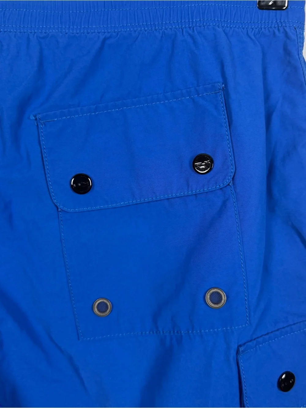 Ralph Lauren RLX Royal Blue Performance Nylon Cotton Cargo Shorts Mens Medium